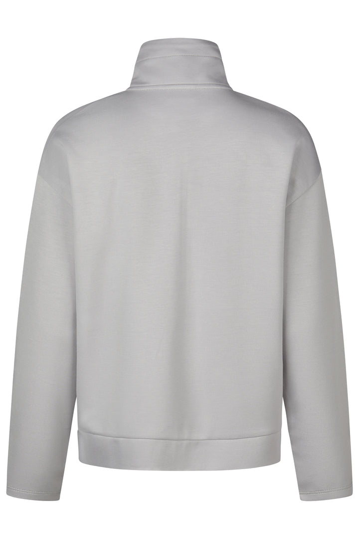 Barbara Lebek Veste en tricot zippée argentée