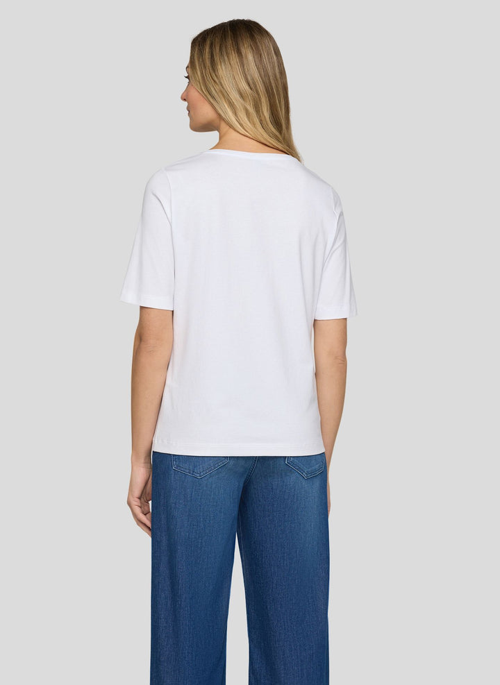 Haut imprimé papillon blanc Rabe