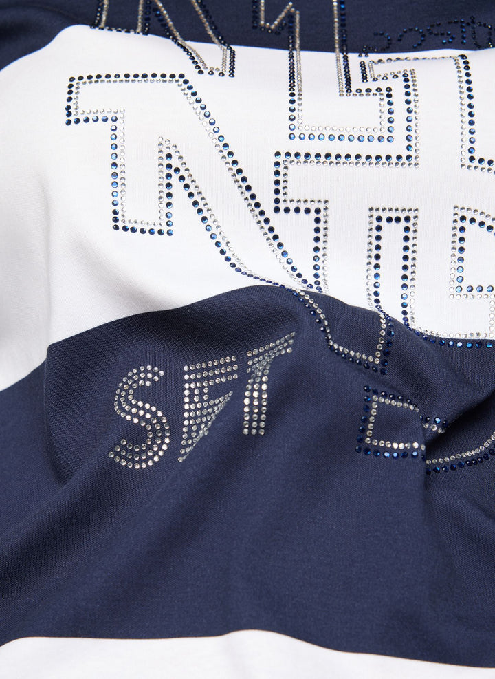 Chemise à larges rayures marines Rabe