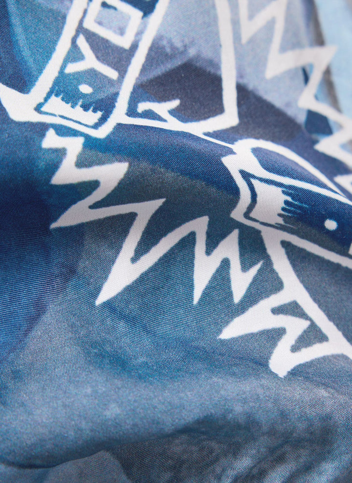 Haut Rabe bleu marine à imprimé intégral