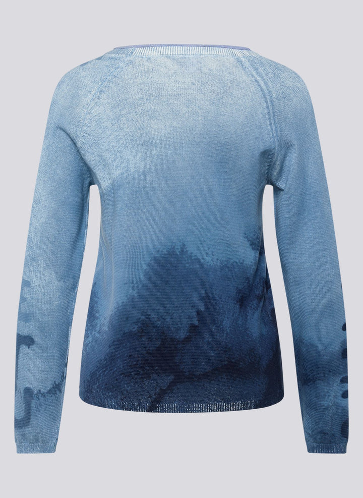 Pull Rabe bleu marine à imprimé lettrage