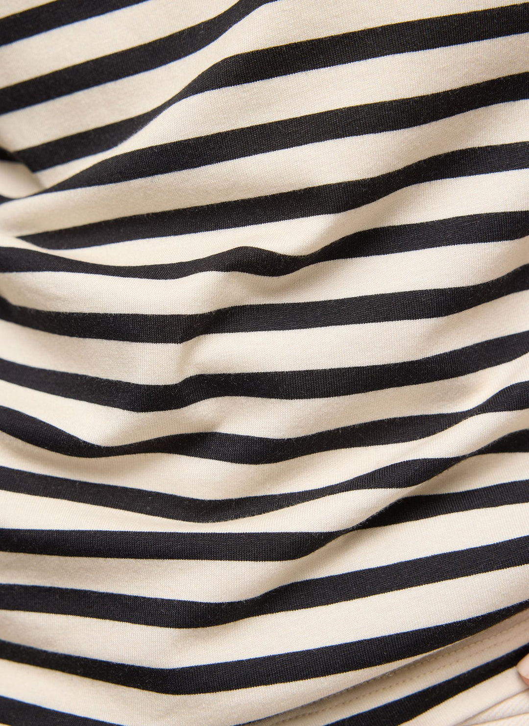 Haut rayé Rabe imprimé « Sois heureux maintenant »