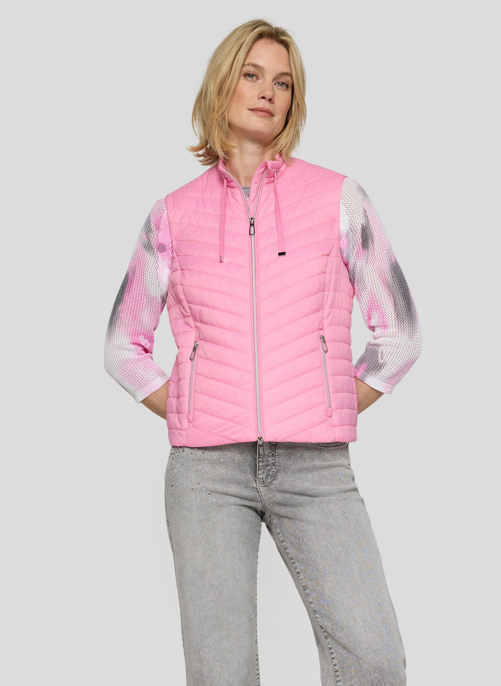 Gilet matelassé rose Rabe