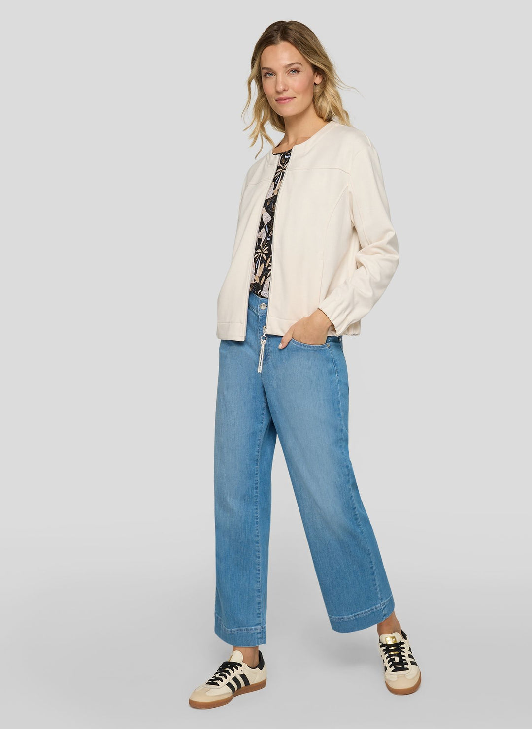 Veste légère zippée beige Rabe