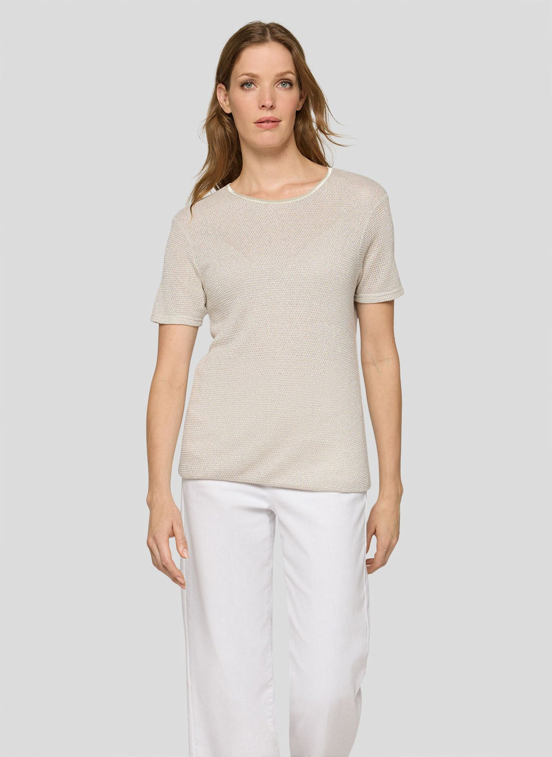Rabe Beige Textured Surface Top