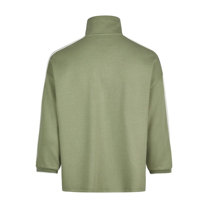 Barbara Lebek Khaki Embellished Zip Up Sweatshirt