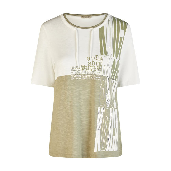 Barbara Lebek Off White Embellished Drawstring Top