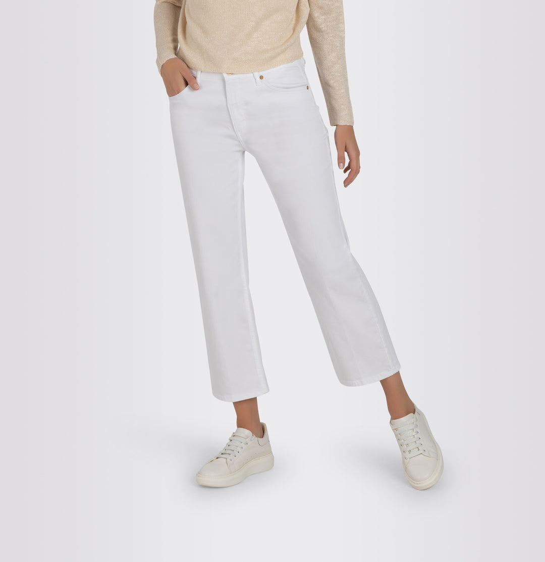 Mac Jeans Culotte Jean en denim léger blanc