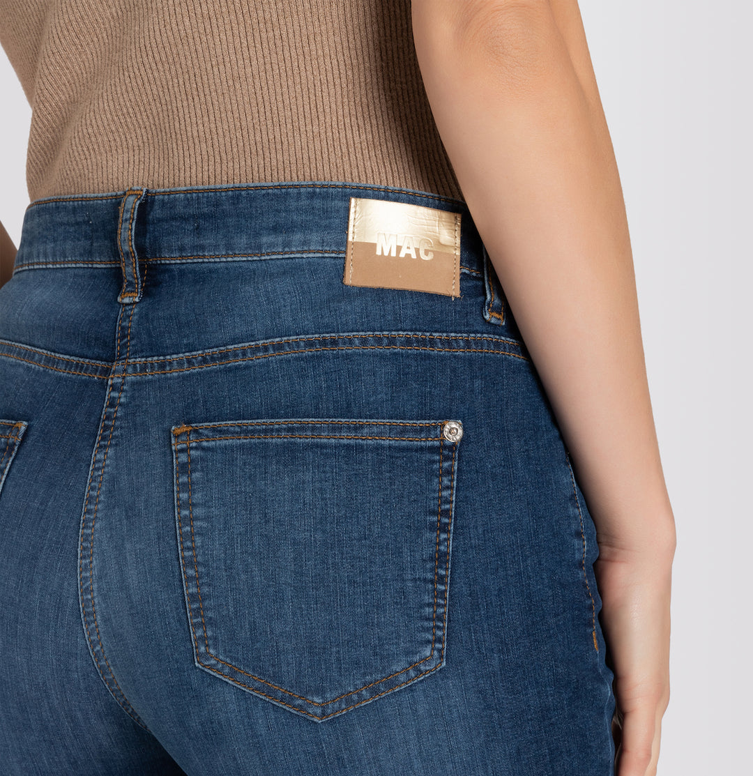 Jean culotte Mac Jeans léger basique en denim bleu pierre