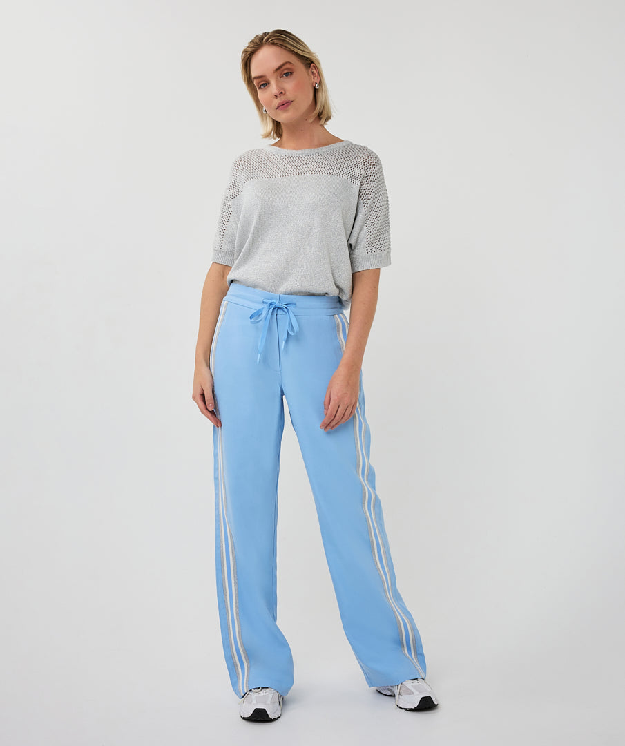 Pull bleu clair EsQualo Ajour Batwing