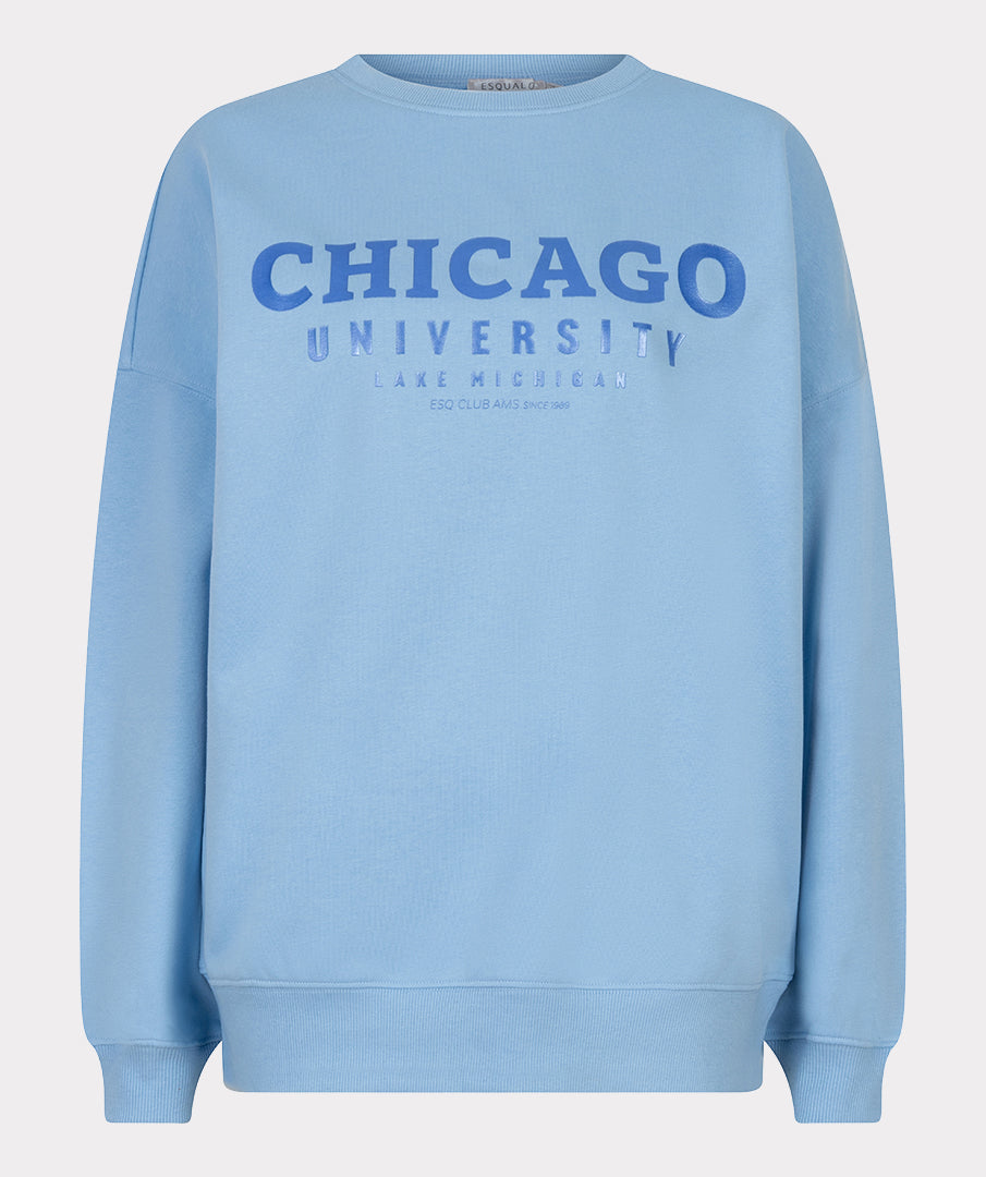 Pull imprimé bleu « Chicago » d'EsQualo