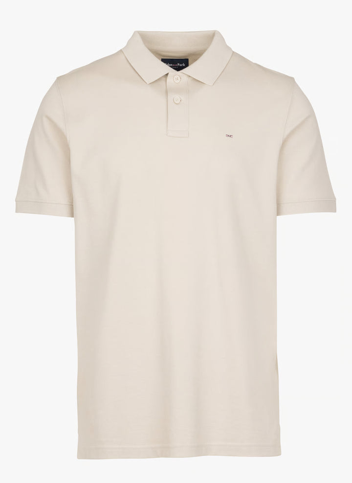 Eden Park Straight Cotton Polo Shirt, Beige