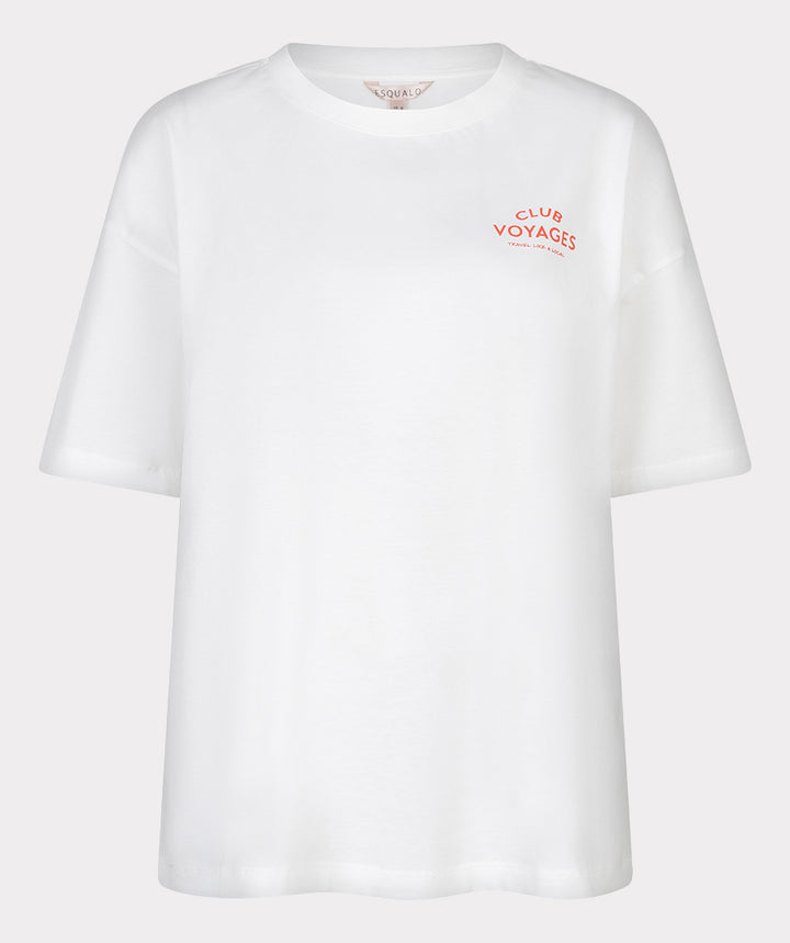 Haut imprimé Esqualo Off White « Club Voyages »
