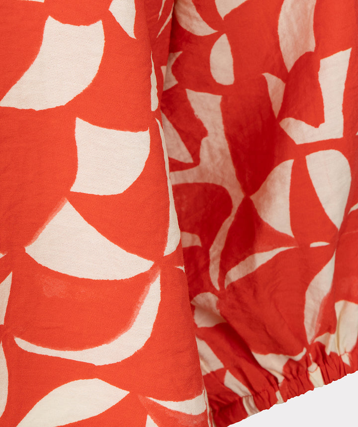 Chemisier EsQualo à imprimé géométrique et col en V