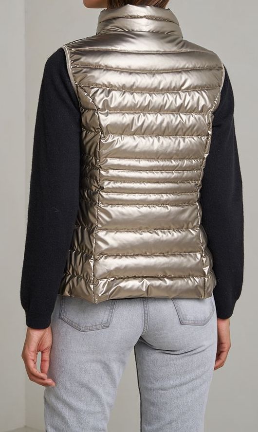Gilet léger en duvet métallisé