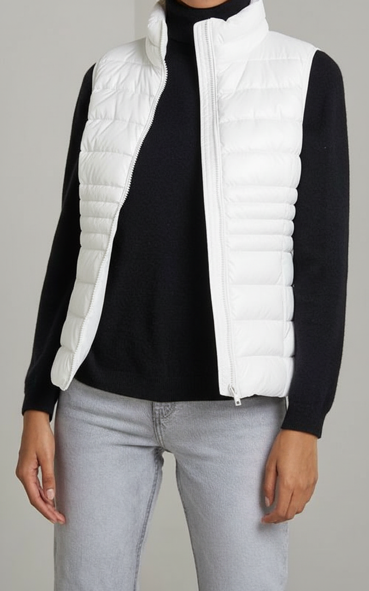 Gilet léger en duvet métallisé