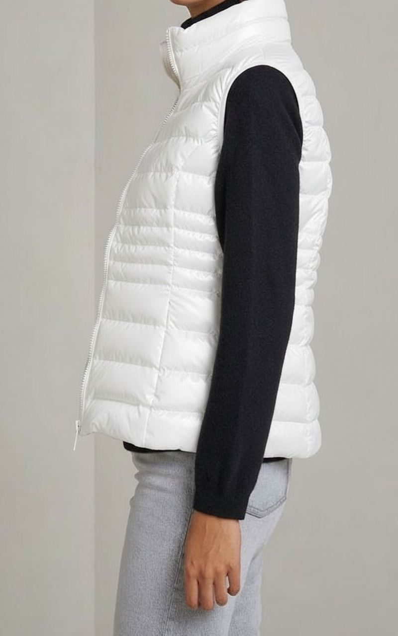 Gilet léger en duvet métallisé