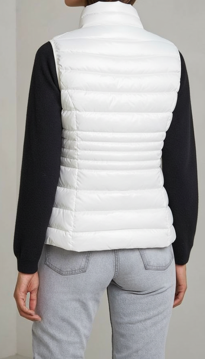 Gilet léger en duvet métallisé