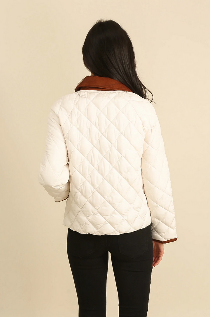Short Diamond Quilted Jacket