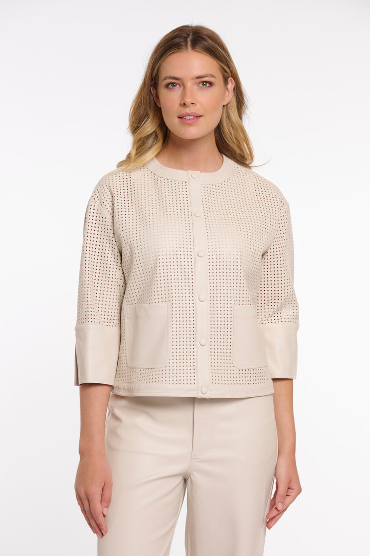 Veste Rino & Pelle Abou Birch perforée à manches 3/4