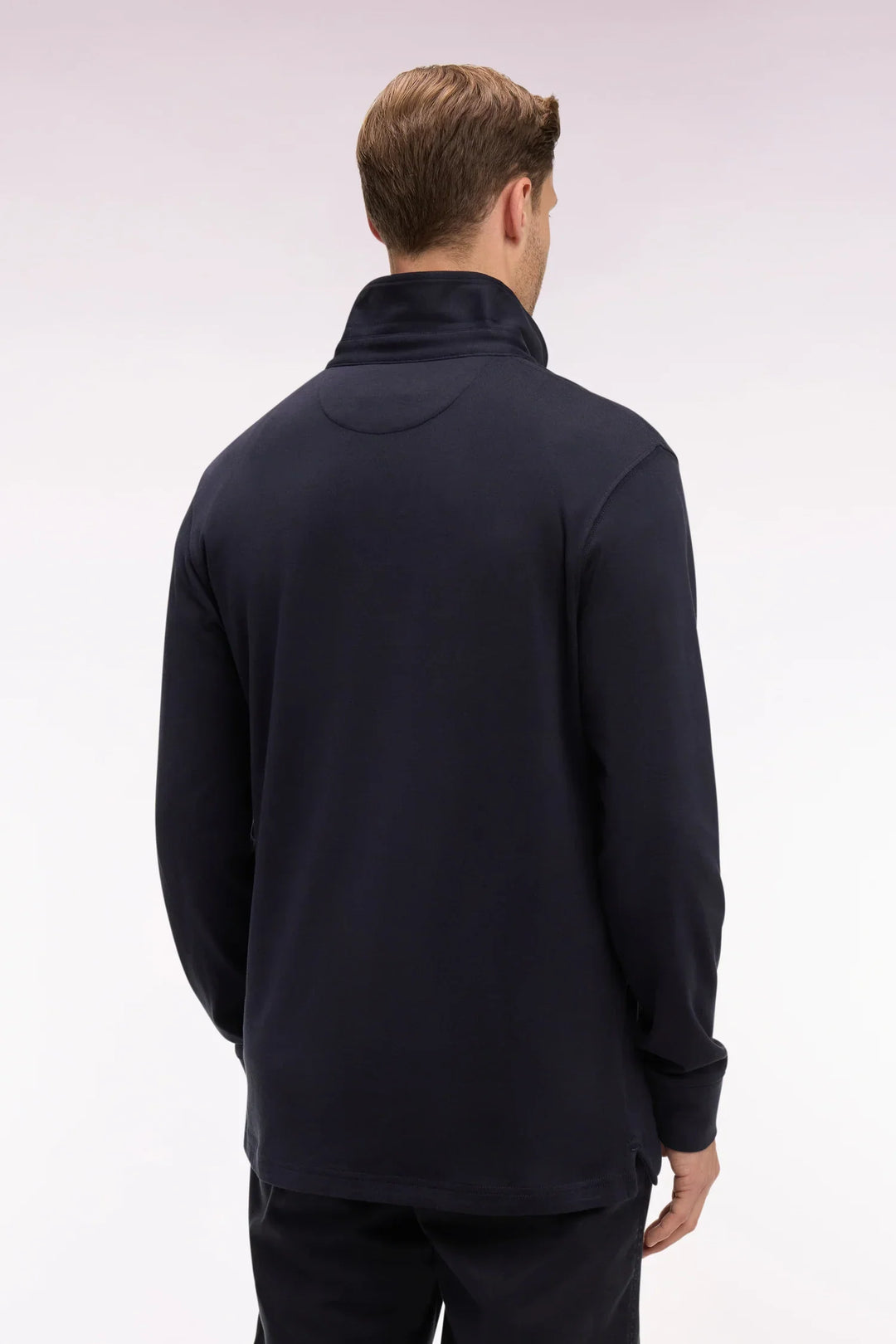 Eden Park Navy Pima Cotton Long Sleeve Jersey