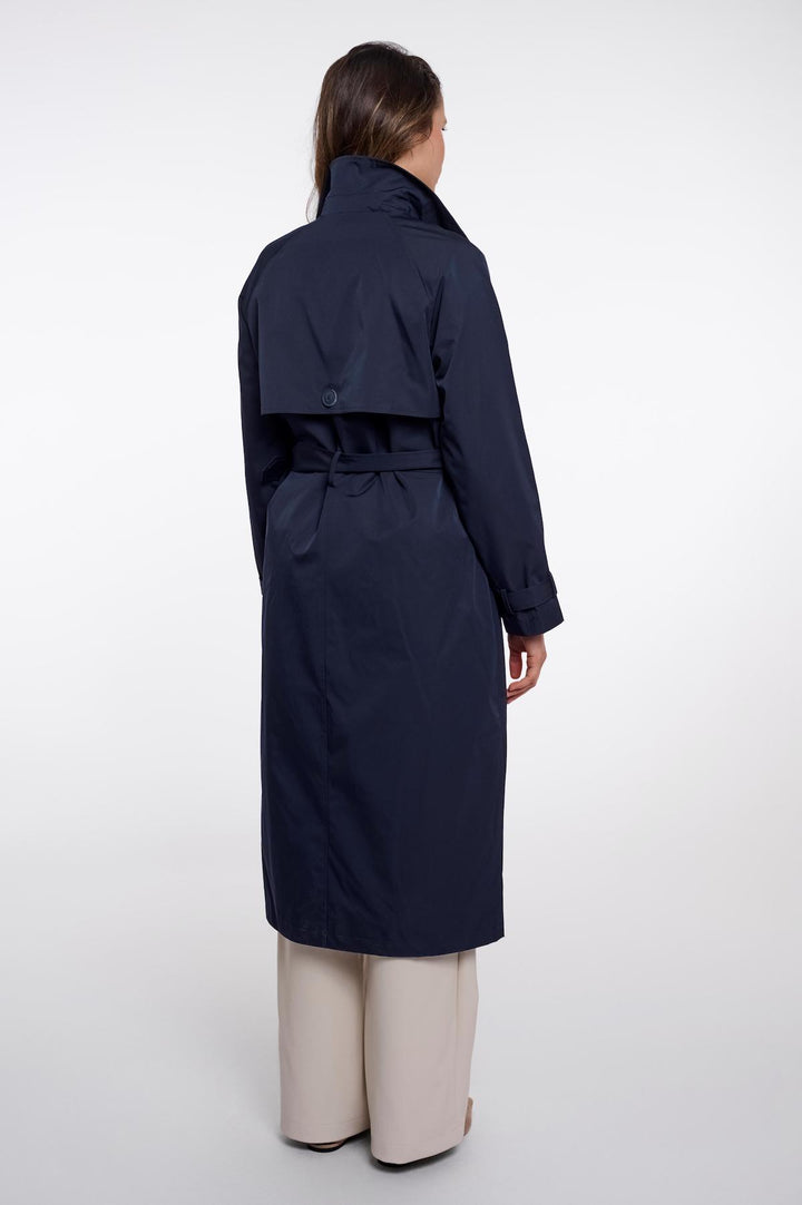 Manteau croisé bleu marine Rino & Pelle Era