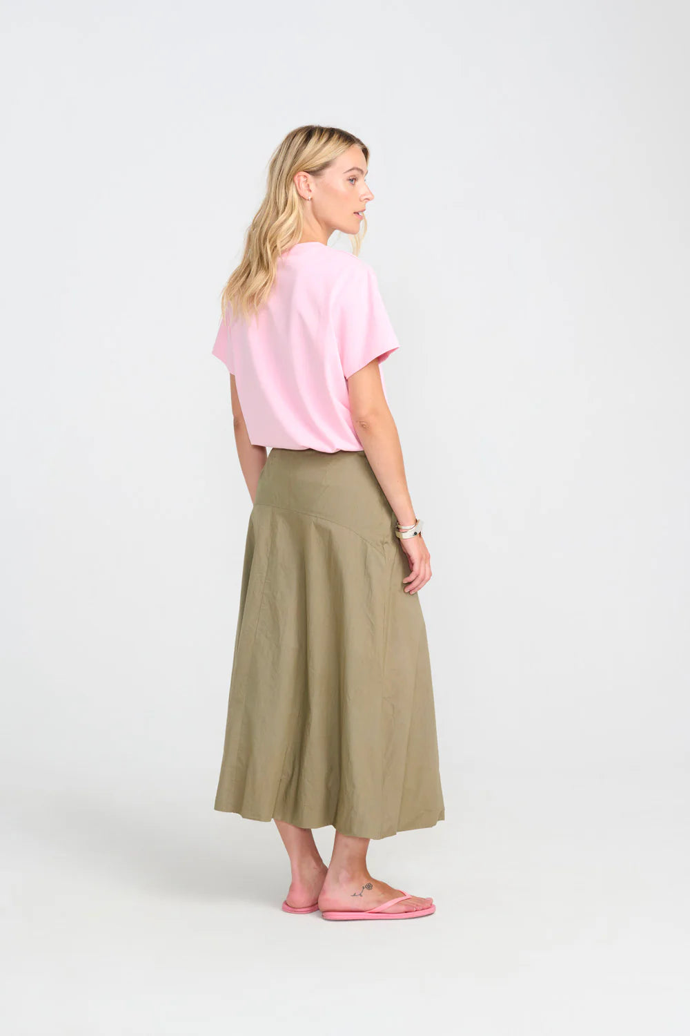 Haut Costamani rose/militaire à fleurs