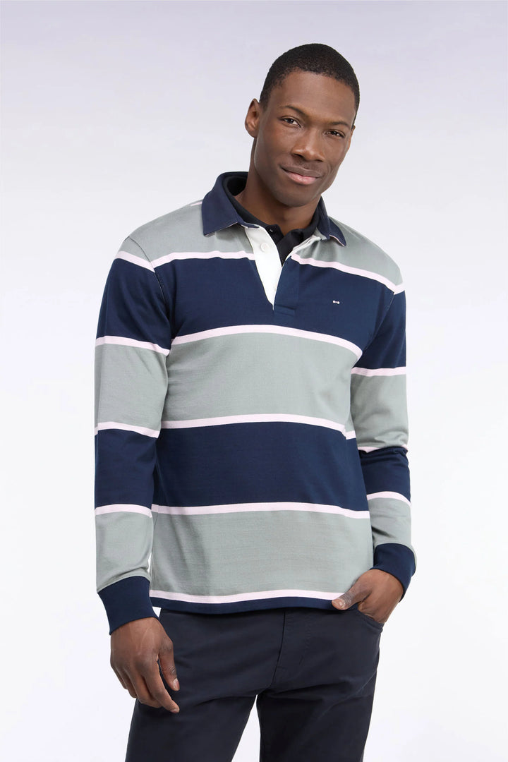 Eden Park Long Sleeved Striped Jersey, Khaki