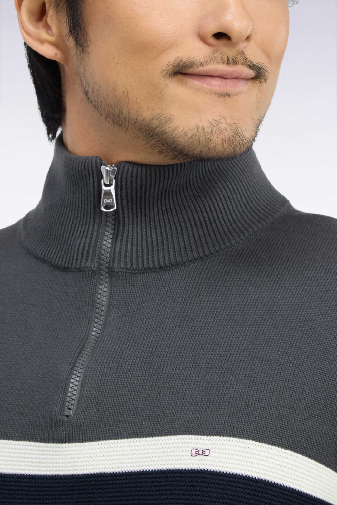 Eden Park Cotton Trucker Neck Sweater, Khaki