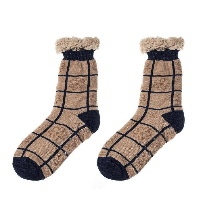 Chaussettes épaisses et moelleuses à fleurs nordiques