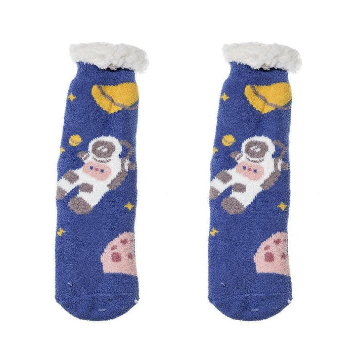 Chaussettes épaisses et moelleuses à motifs nordiques