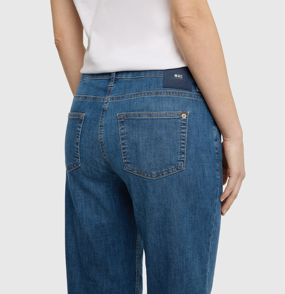 Jean culotte Mac Jeans léger basique en denim bleu pierre