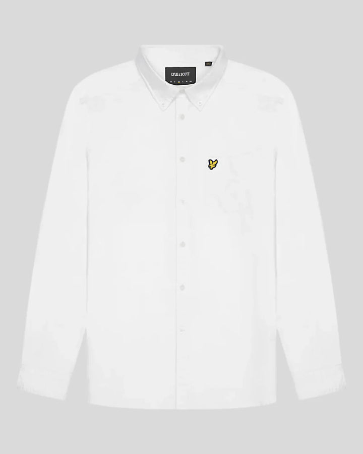 Lyle & Scott White Cotton Button Down Oxford Shirt
