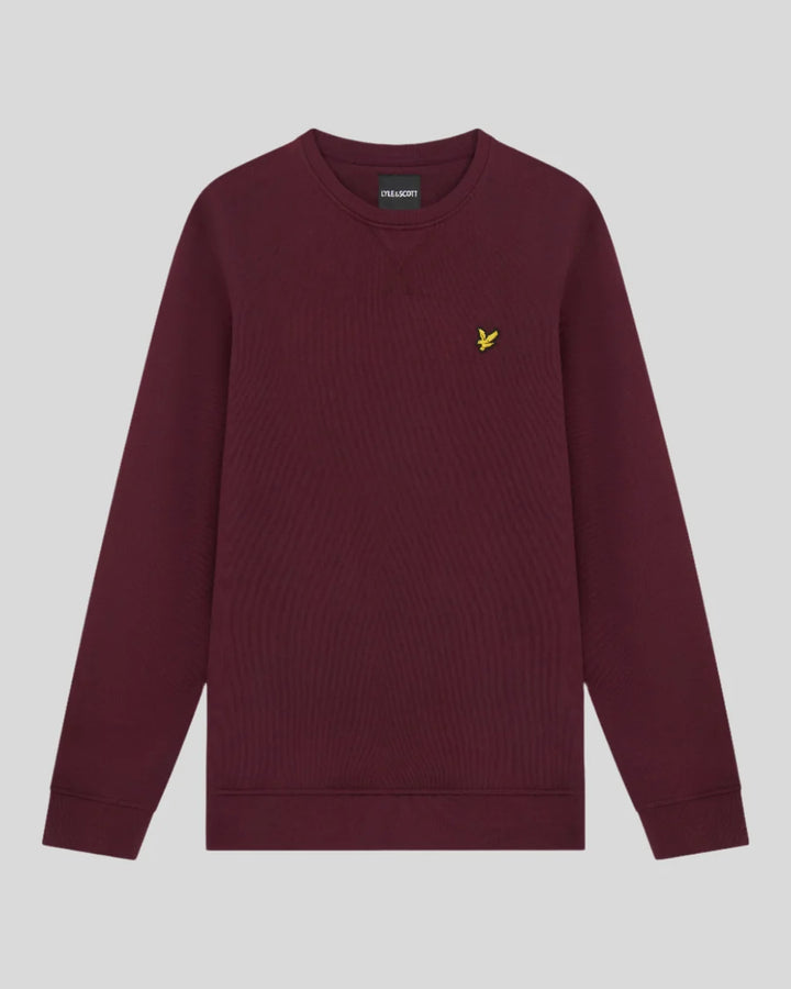 Lyle & Scott Cotton Crew Neck Sweatshirt, Burgundy