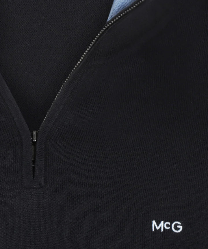 McGregor Navy Zip Mock Sweater