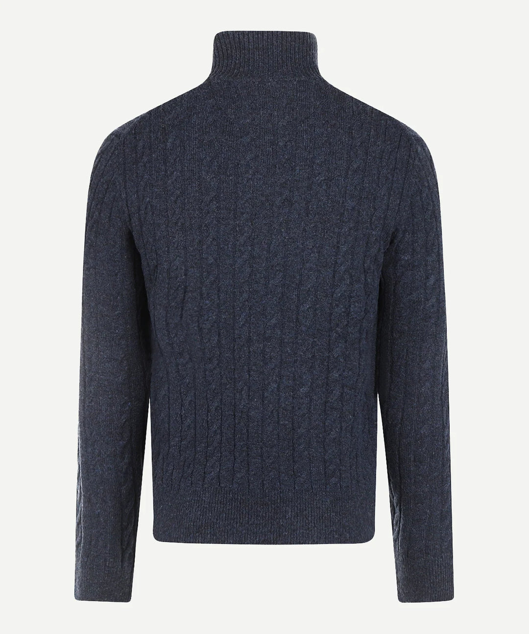McGregor Lambswool Cable Zip Knit Sweater, Navy