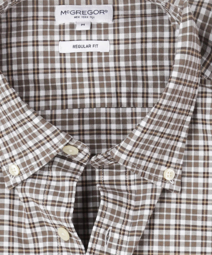 McGregor Button Down Stretch Oxford Shirt, Chocolate Brown