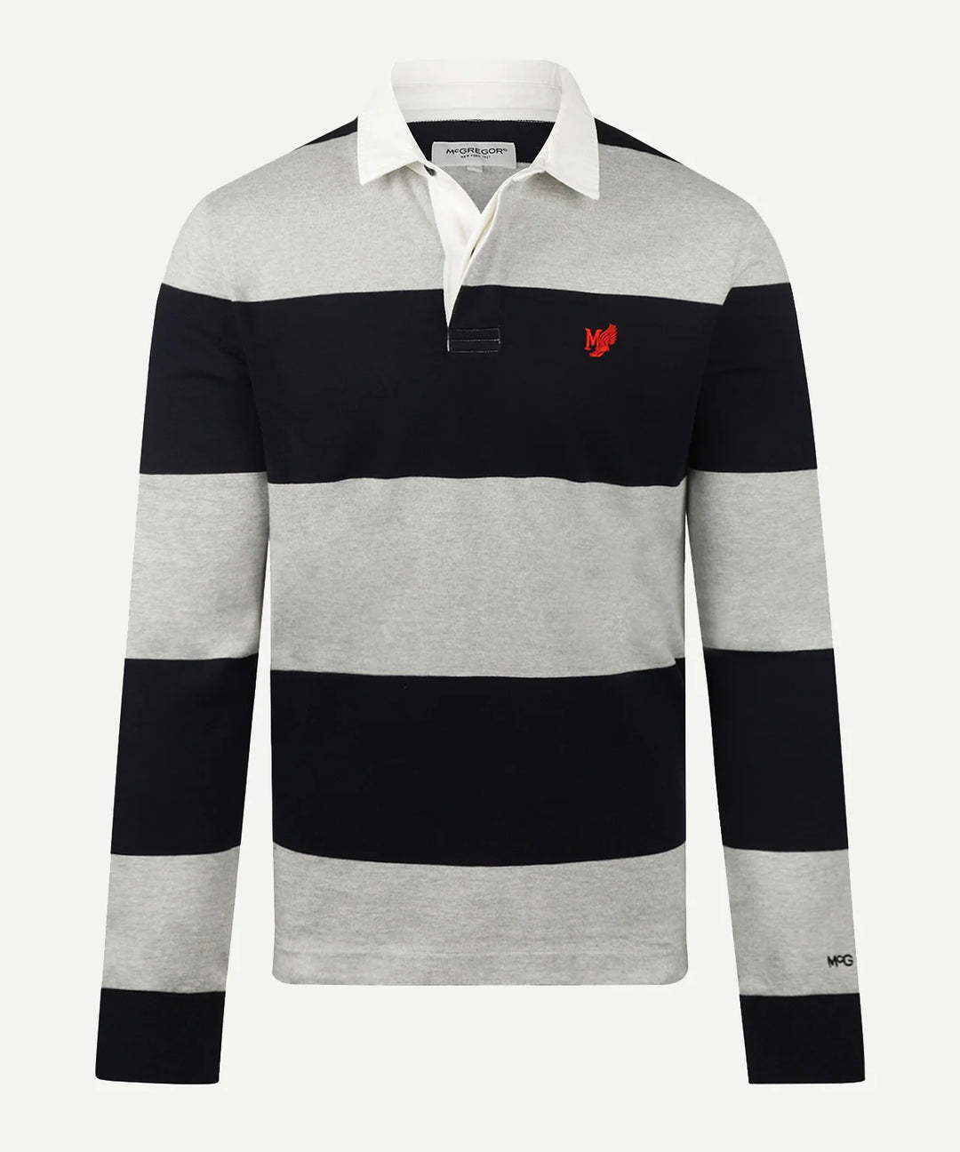 McGregor Two Stripe Rugby, Grey Melange