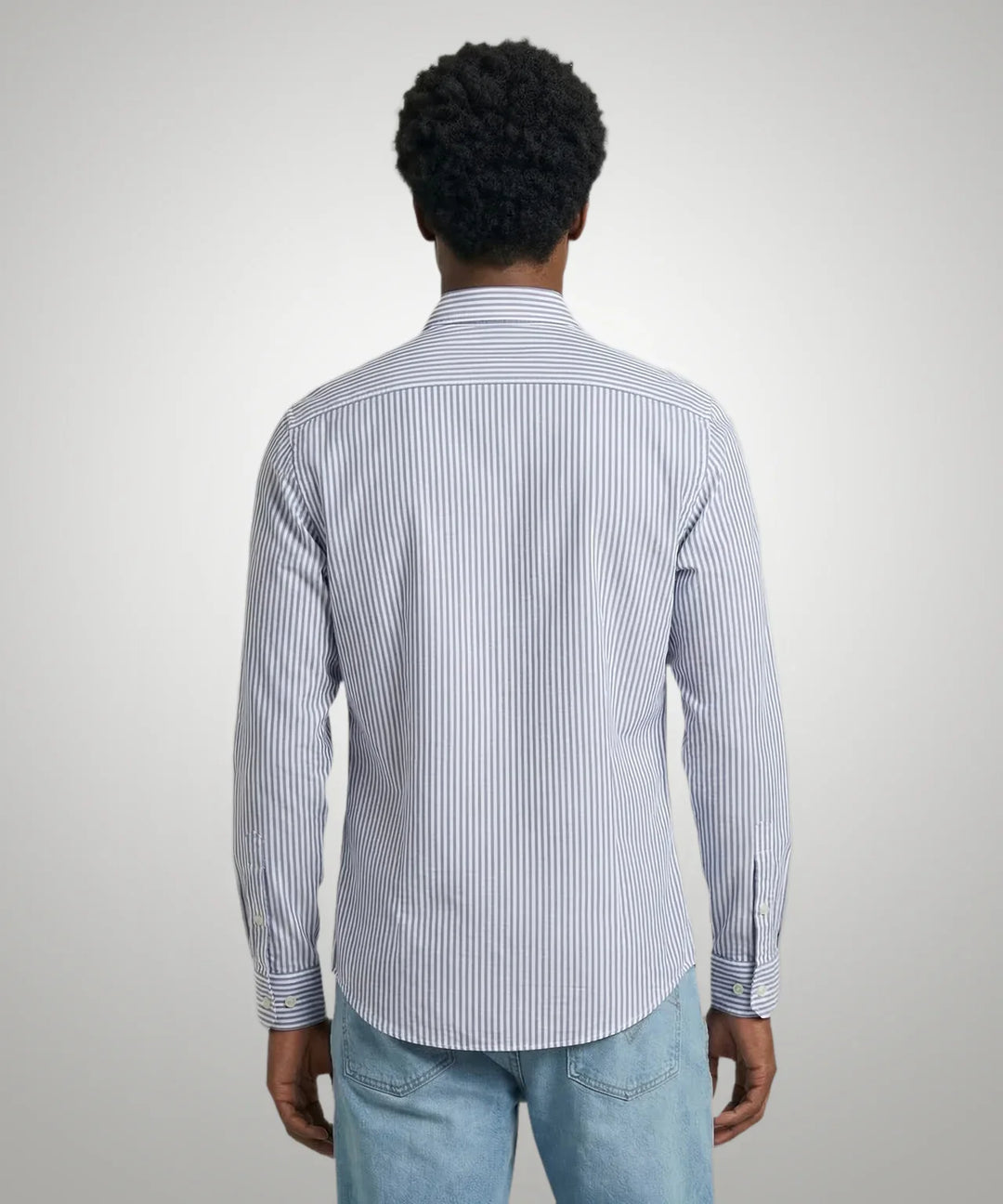 McGregor Navy Stretch Oxford Striped Shirt
