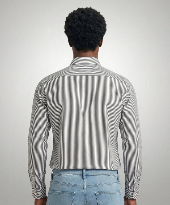 McGregor Light Yellow Poplin Peached Stripe Shirt