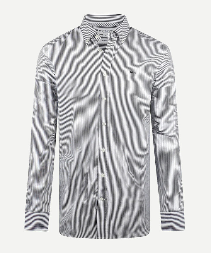 McGregor Light Yellow Poplin Peached Stripe Shirt