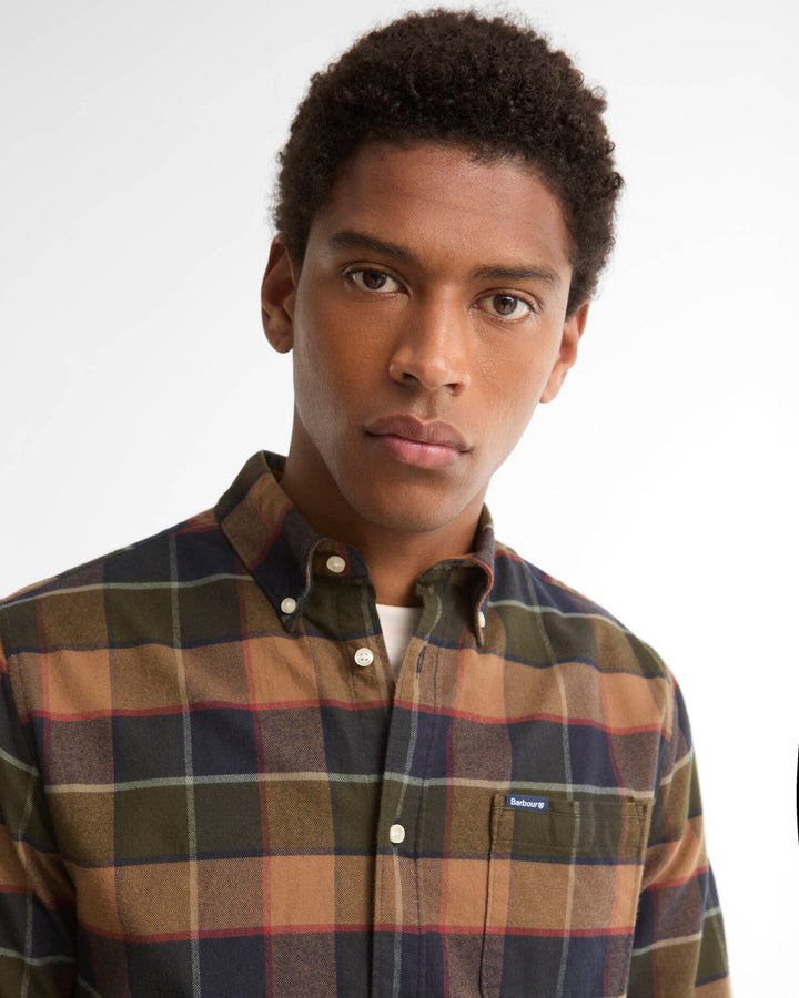 Barbour Valley Tailored Checked Shirt, Olive