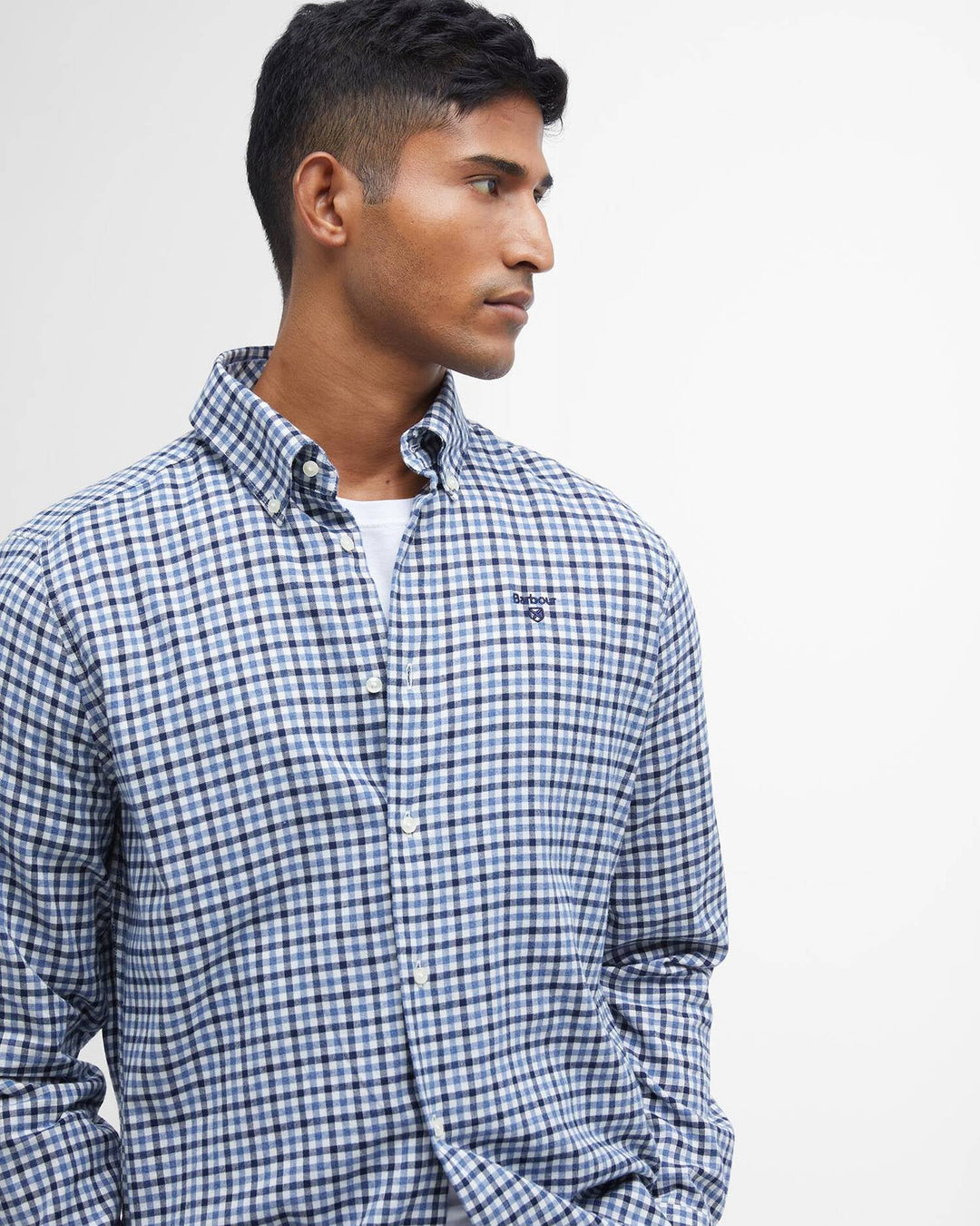 Barbour Finkle Tailored Gingham Shirt, Navy