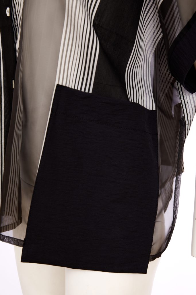 Chemise en organza rayée NAYA