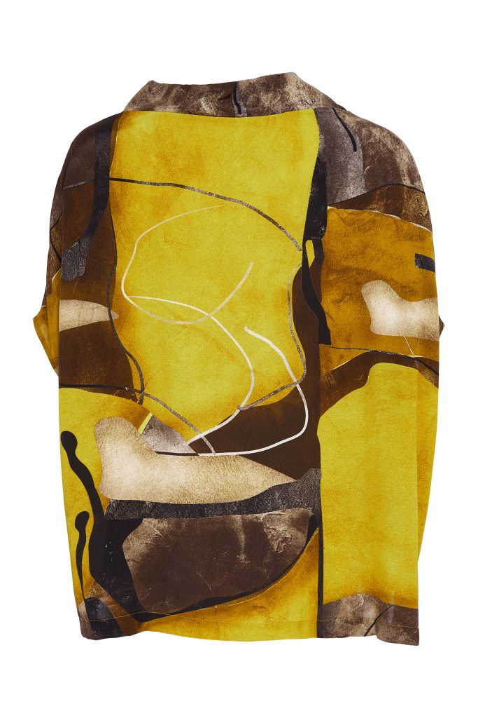 Haut imprimé à col montant et coupe carrée NAYA Oasis