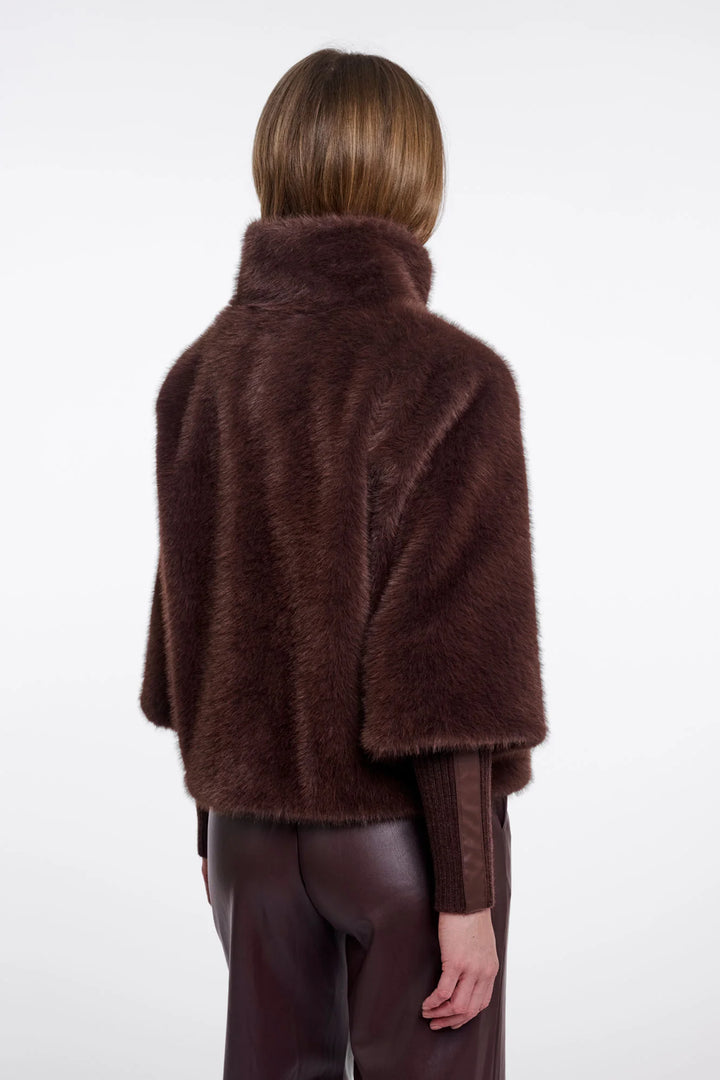 Rino & Pelle Nesrin Jacket with Rib Cuffs, Coffee Roast