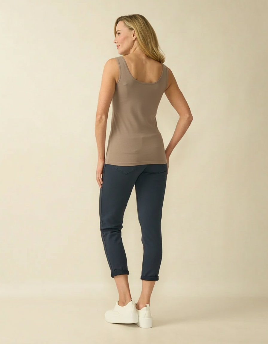 Gilet Décolleté PIA Basic Taupe
