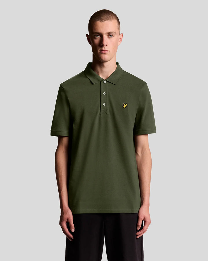 Lyle & Scott Cotton Polo Shirt, Olive Green