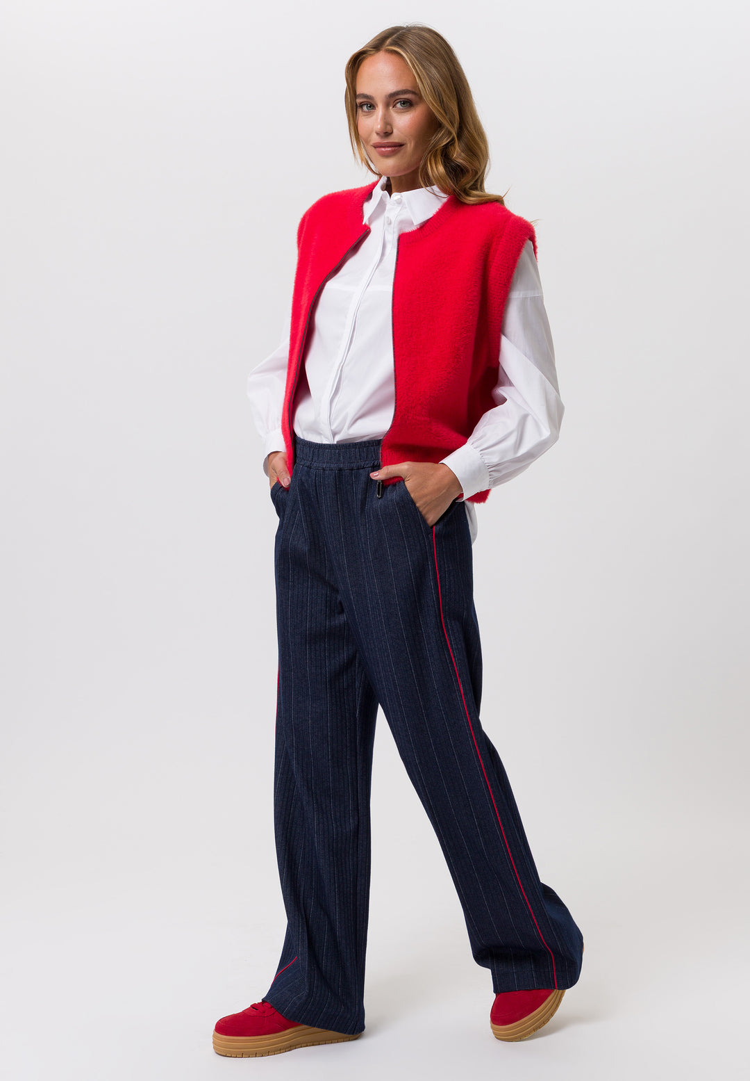 Chemisier blanc Tuzzi à boutons dissimulés