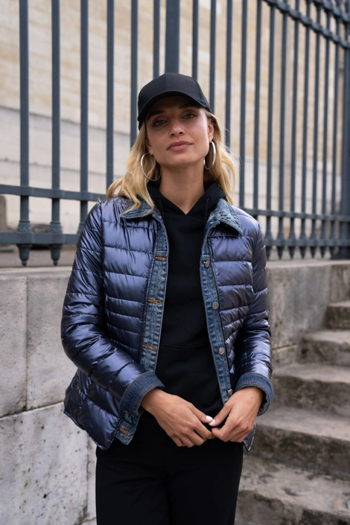 Gilet léger en duvet métallisé
